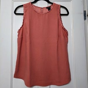 NWT Ann Taylor Top with Scalloped Embroidery